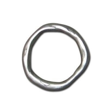 Lot de 20 anneaux en metal plaque argent-14mm